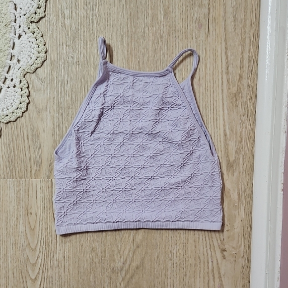 Aeropostale Purple Crop Tank Top Fitted - Picture 3 of 3